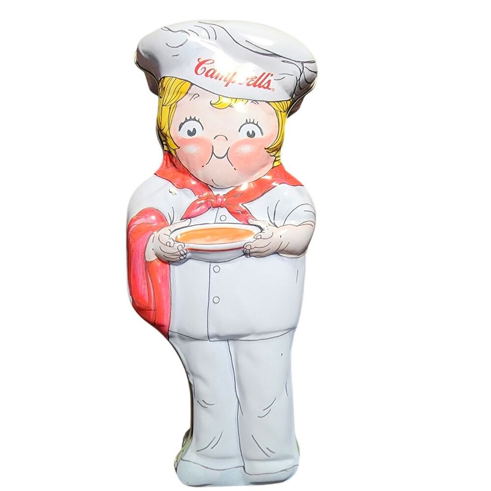 Vintage Campbell's Soup 1998 Chef Shaped Tin Box